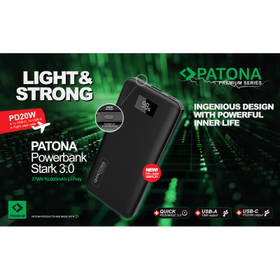 PATONA Powerbank Premium Stark 10.000mAh