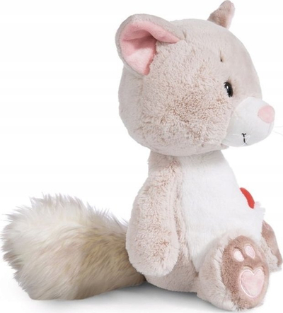 Loje pelushi NICI Cat Fluffy 49409, 35cm, koleksioni Love Classic, gri me të bardhë