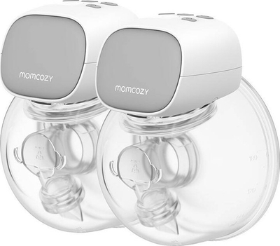 Pompa gjiri Momcozy S9 Pro Double, pa duar, me ekran LED, e bardhë