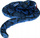 Lodër pelushi Dubi Coiled Snake 30962, gjarpër 150 cm, blu me motive të zeza