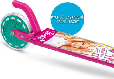 Trotinet për fëmijë Mondo Barbie 2-Wheel Scooter, i palosshëm, deri 50 kg, rozë