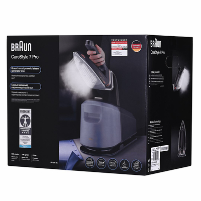 Sistem avulli Braun CareStyle 7 Pro IS7286BK, depozitë e madhe uji, pllaka rrëshqitëse, i zi