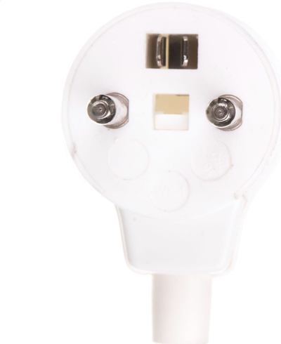 Аголен приклучок ELEKTROMET WK‑16A, 16A 250V, 2P+E, бел