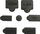 Set tapa mbrojtëse PSP30 për PS5, 7 copë, silikon, i zi