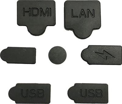 Set tapa mbrojtëse PSP30 për PS5, 7 copë, silikon, i zi