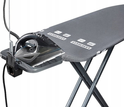 Tavolinë hekurosje Leifheit Air Board M Black Plus, sipërfaqe Thermo Reflect, lartësi e rregullueshme, e zezë