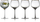 Set gota gin Lyngby Glas Palermo, 570ml, 4 copë, transparent me brez të artë