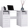 Tavolinë pune Delta Desk, 120 x 60 cm, 3 sirtarë, e bardhë