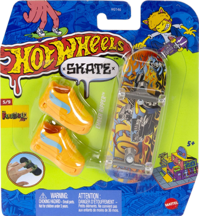 Lodër fingerboard Hot Wheels Skate HVJ99, me këpucë plastike, shumëngjyrëshe