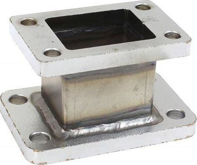 Adapter turbo T25 në T3, çelik, flange reduktuese, ngjyrë argjendi