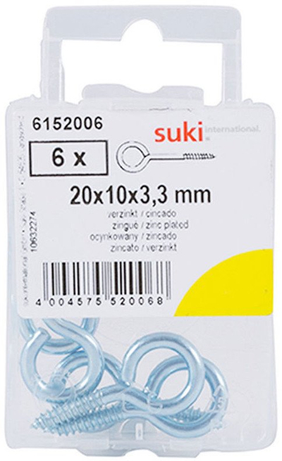 Bulon me sy i galvanizum, 20x10x3.3mm, metalik