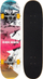 Skateboard për kalamaj Black Dragon Street Natives, 8 shtresa panje, rrota 54mm, shumëngjyrësh