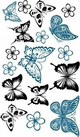 Tatuazhe të përkohshme Herma 6766 Colour Art Butterflies, 10 copë, me flutura shumëngjyrëshe