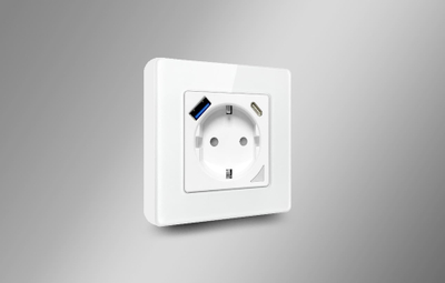 Prizë muri e mençme Avatto N-WOT10-USB-W, WiFi, me porta USB dhe USB C, e bardhë