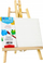 Set pikture Starpak Canvas With Easel 485120, telajo 18x24cm, triped druri, e bardhë