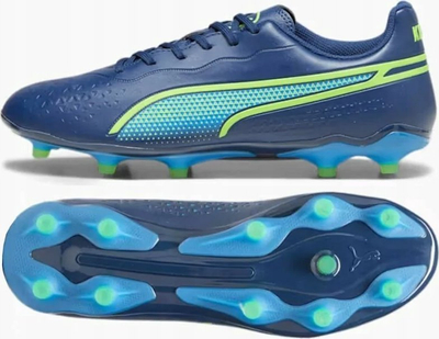 Këpucë futbolli Puma King Match FG AG M 107570-02, për bar natyral edhe sintetik, për burra, blu