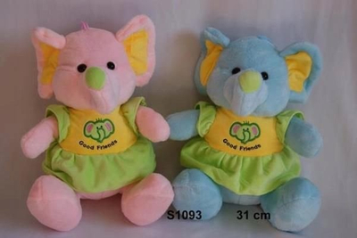 Lojëra pelushi elefant Good Friends, 31cm, për fëmijë, shumëngjyrësh