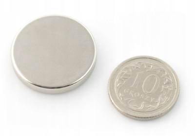 Set magnetësh neodymium Tomar, 20x3mm, 5 copa, argjendtë