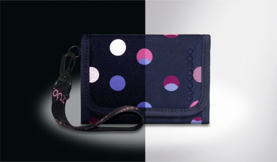 Portofol Coocazoo Wallet Reflective Moons, me dizajn që duket në errësirë, për kalamaj dhe të rinj, shumëngjyrësh