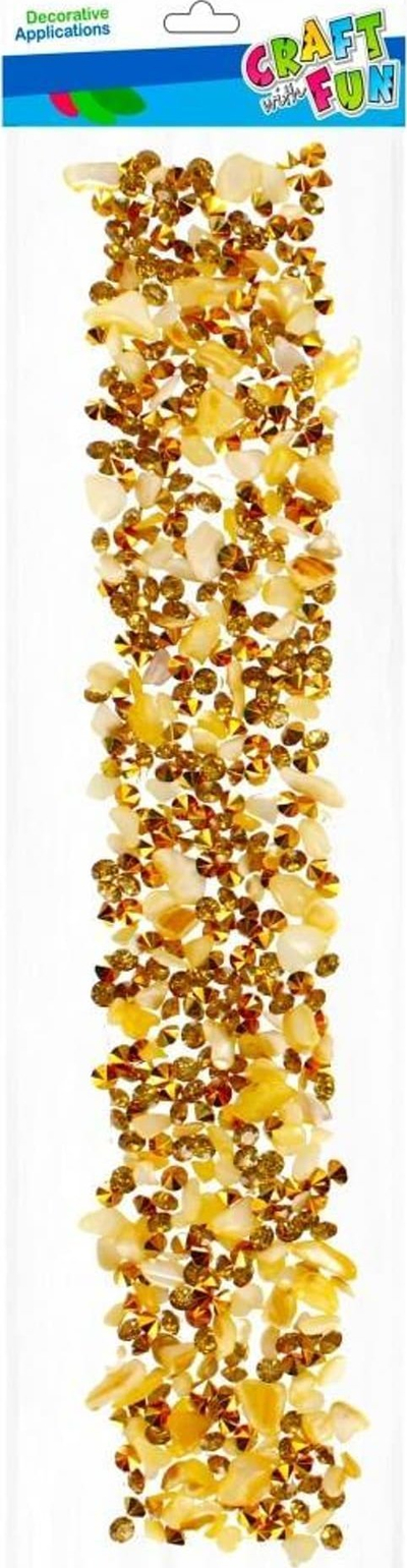 Gurë dekorativë Craft with Fun Crystal Pebbles, për punime me dorë, ngjyrë e artë