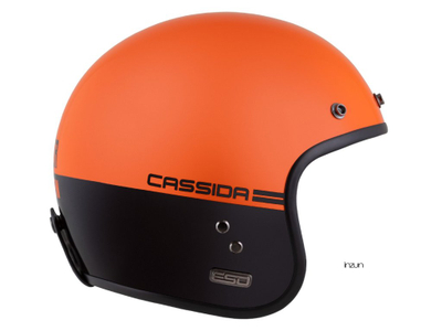 Helmetë moto CASSIDA Eso Super Hooligan, fibër xhami, ECE 22.06, e zezë portokalli pearl