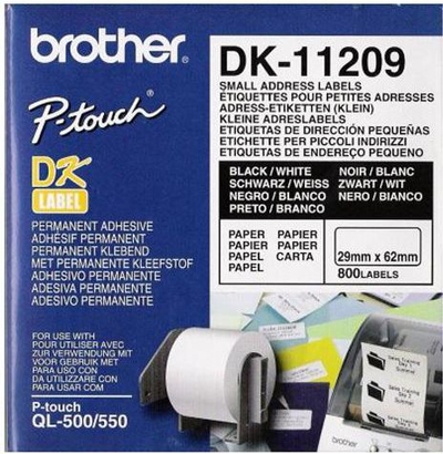 Shirit për printer Brother DK-11209, i bardhë