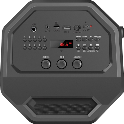 Портабилен звучник Defender Rage 65109, TWS, караоке, црн