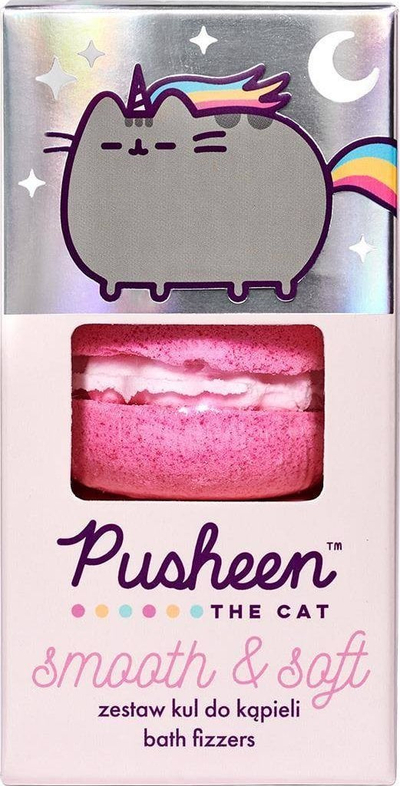 Set bomba për banjë Pusheen the Cat Smooth & Soft, 3 copë, 150g, shumëngjyrëshe