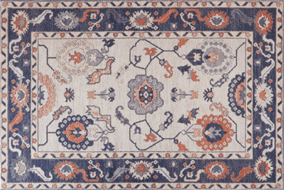 Tapet pambuku KABTA Cotton Area Rug, 200 x 300 cm, me motive orientale, shumëngjyrësh