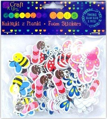 Stickerë dekorativë shkumë dpCraft Kids World of Insects, 75 copë, shumëngjyrëshe