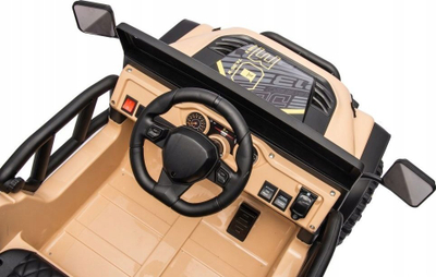 Makine elektrike për kalamoj Leantoys YSA8813, 24V, xhip terreni, ngjyrë kaki