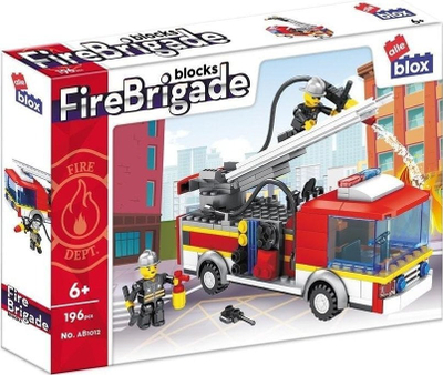 Blloqe ndërtimi ALLEBLOX Fire Brigade, set me 196 copa, plastike, shumngjyrëshe