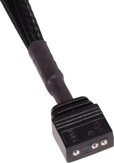 Kabllo zgjatëse Alphacool ARGB 3-pin në 3-pin, 60cm, e zezë