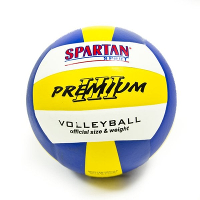 Top volejbolli Spartan Indoor, madhësi standarde, për palestër, i verdhë blu