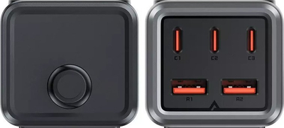 Karikues tavoline ACEFAST GaN, 75W, PD3.0, 3x USB C 2x USB A