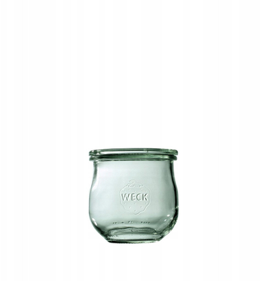 Set kavanozash qelqi Weck Tulip, 370 ml, 6 copë, transparent