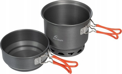 Set gatimi kampingu Fire-Maple FMC-218, alumini i anodizuar, 2in1, gri