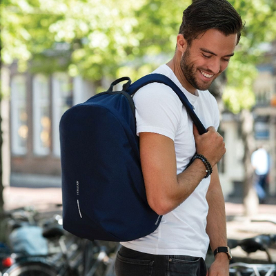Çantë shpine XD Design Bobby Soft, 15.6", kundër vjedhjes, blu navy