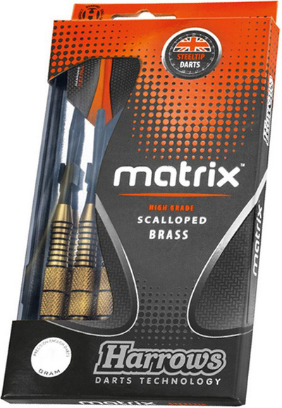 Стрелки за дартс Harrows Matrix, со челичен врв, 24g, бронза