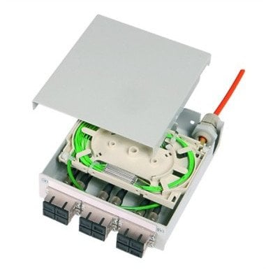 Kuti splice fibër optike Telegärtner 100022818, për rrjet, gri RAL 7035