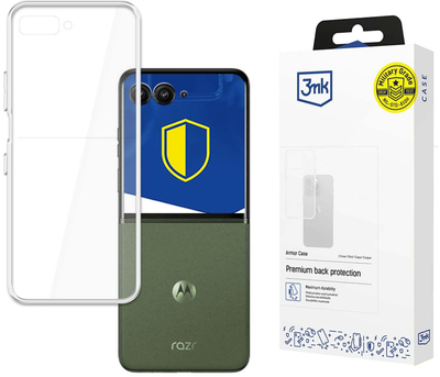 Kapak telefoni 3mk Armor Case për Motorola Razr 50, kundër goditjeve, transparent