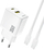 Karikues muri Dudao A27MaxCEU, 35W PD QC, 2 porta USB A USB C, i bardhë
