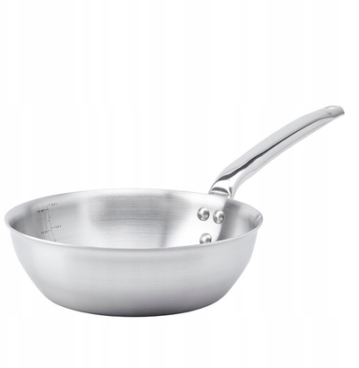 Тава sauté De Buyer Alchimy Sauteuse, 24 cm, повеќеслоен инокс, сребрена