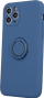 Këllëf telefoni Finger Grip për iPhone 13 Pro Max 6.7", unazë mbajtëse, TPU, blu matte