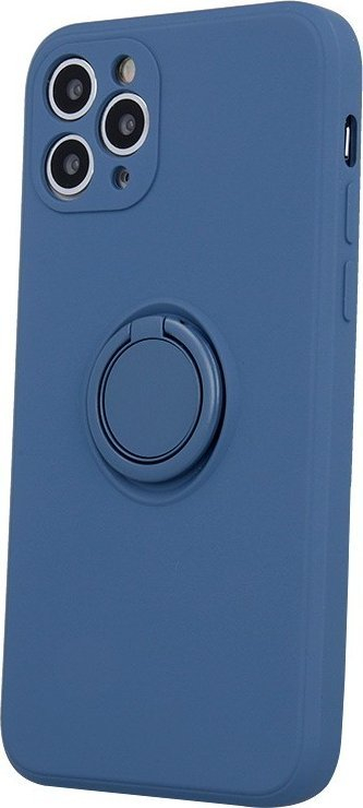 Këllëf telefoni Finger Grip për iPhone 13 Pro Max 6.7", unazë mbajtëse, TPU, blu matte