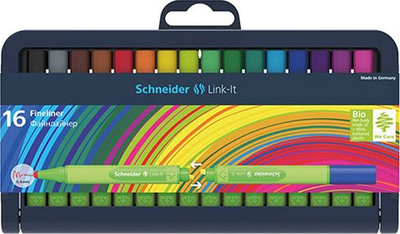 Set fineliner Schneider Link-IT, 0.4mm, 16 copë, shumëngjyrësh