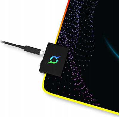 Mousepad AQIRYS Eclipse Medium, 450x400mm, RGB, i zi