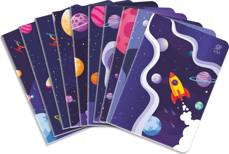 Set fletore Elanders A5 In Space, 32 fletë rrjetë, 10 copë