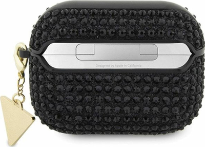 Kështëzë Guess Original Case Rhinestone Triangle, për AirPods Pro, poliuretani, e zezë