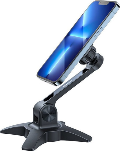 Mbajtëse magnetike tavoline për telefon Acefast E11, bazë e fortë, rrotullohet 360°, e zezë